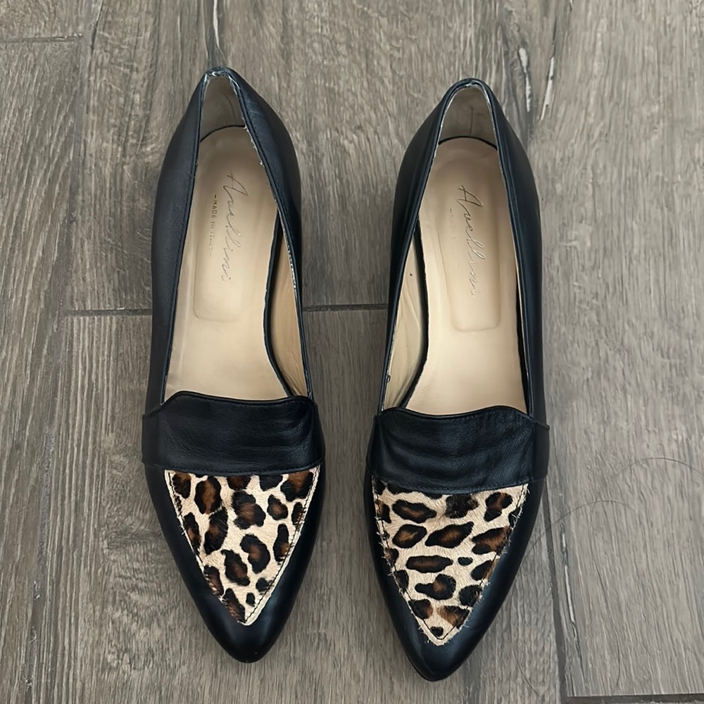 Avellini Italian leopard print loafer